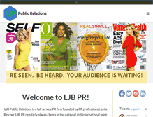 Tablet Screenshot of ljbpublicrelations.com